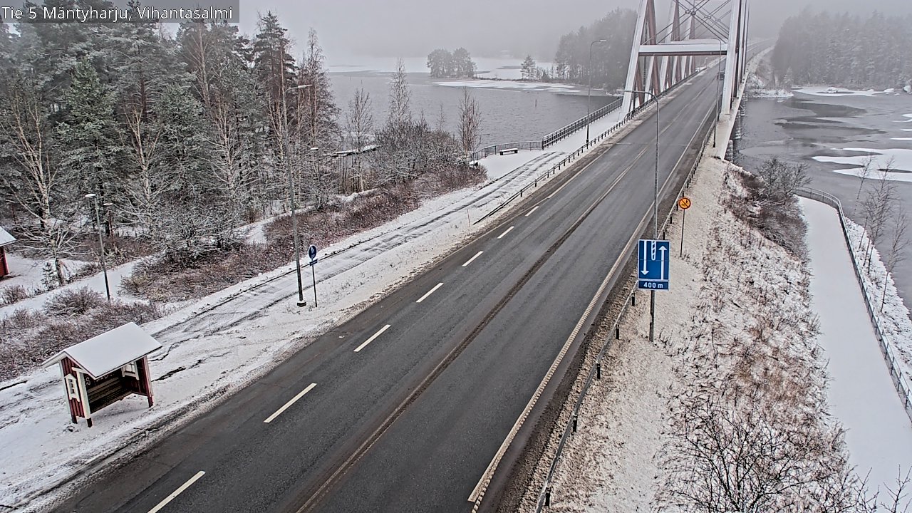 Weather Camera Image Väg 5 Mäntyharju, Vihantasal, Mäntyharju, Etelä-Savo