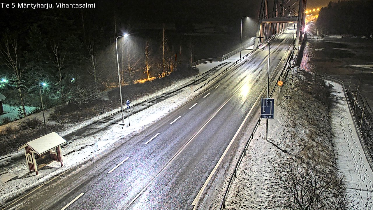Weather Camera Image Väg 5 Mäntyharju, Vihantasal, Mäntyharju, Etelä-Savo