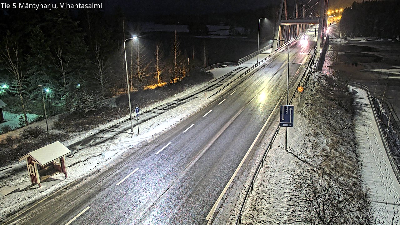 Weather Camera Image Väg 5 Mäntyharju, Vihantasal, Mäntyharju, Etelä-Savo