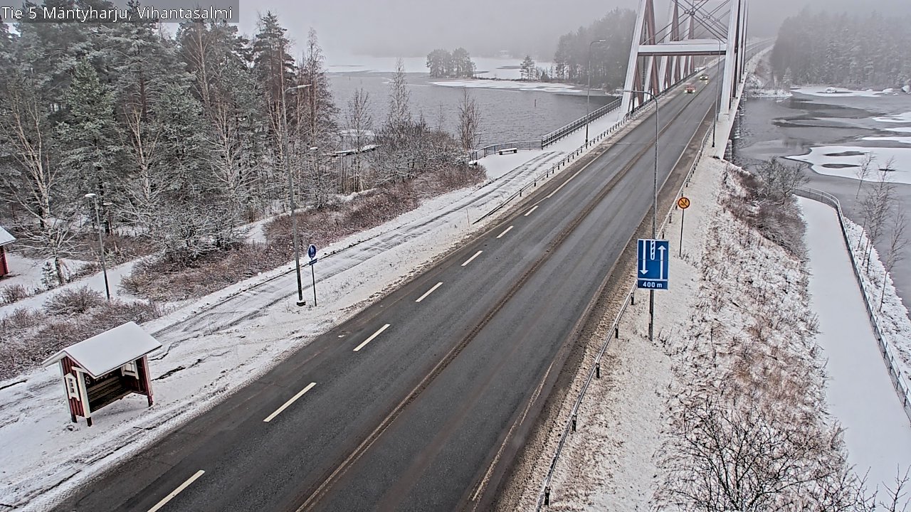 Weather Camera Image Väg 5 Mäntyharju, Vihantasal, Mäntyharju, Etelä-Savo