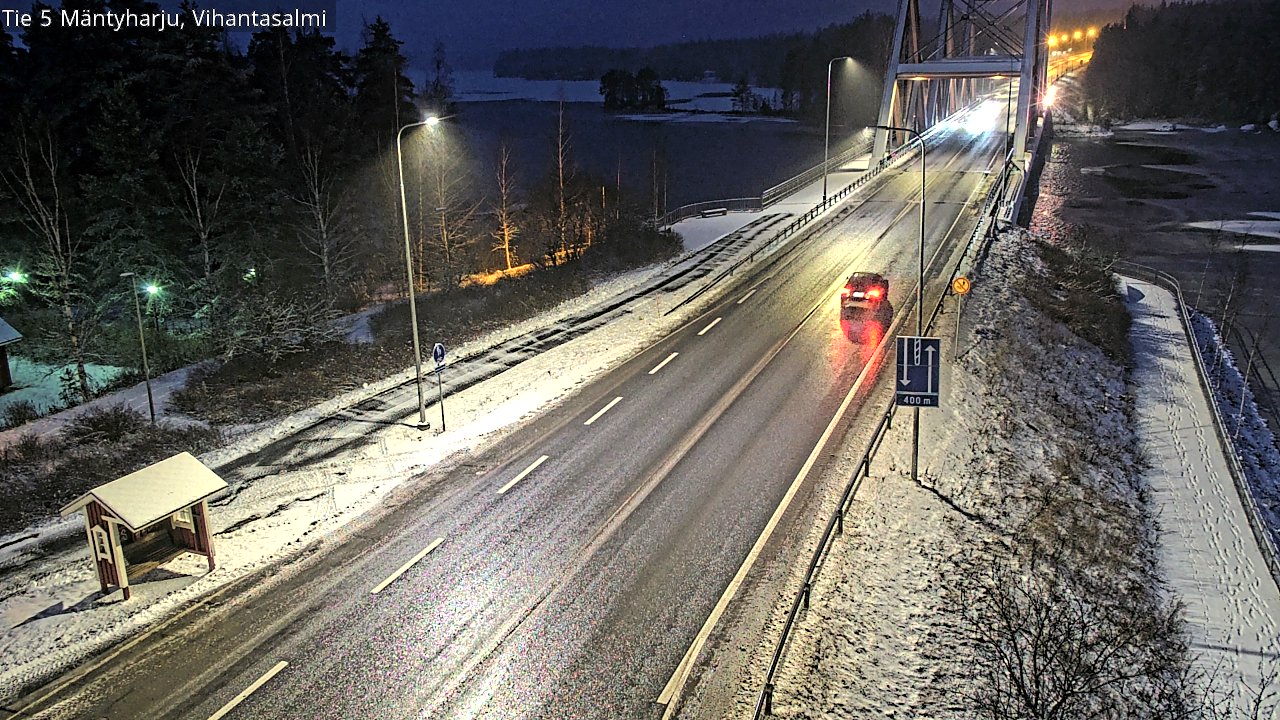 Weather Camera Image Väg 5 Mäntyharju, Vihantasal, Mäntyharju, Etelä-Savo
