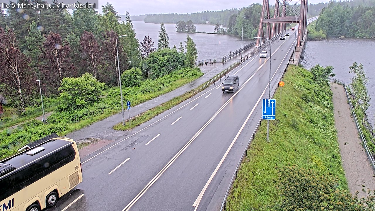 Weather Camera Image Väg 5 Mäntyharju, Vihantasal, Mäntyharju, Etelä-Savo