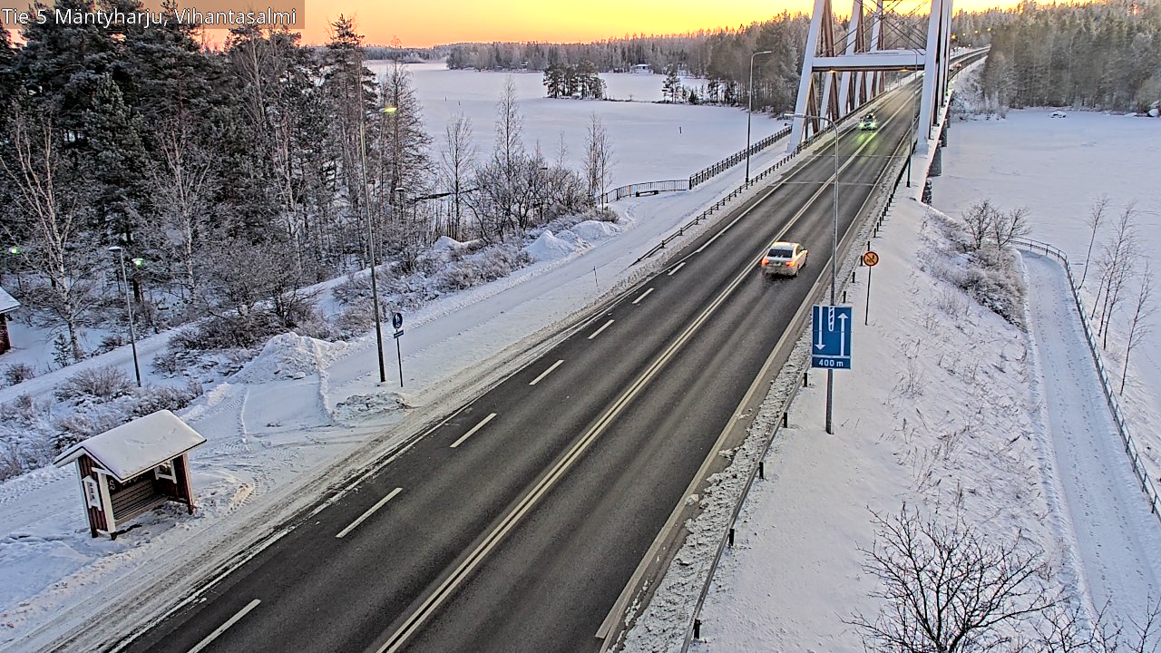 Weather Camera Image Väg 5 Mäntyharju, Vihantasal, Mäntyharju, Etelä-Savo