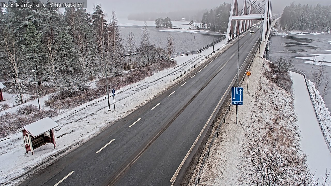 Weather Camera Image Väg 5 Mäntyharju, Vihantasal, Mäntyharju, Etelä-Savo