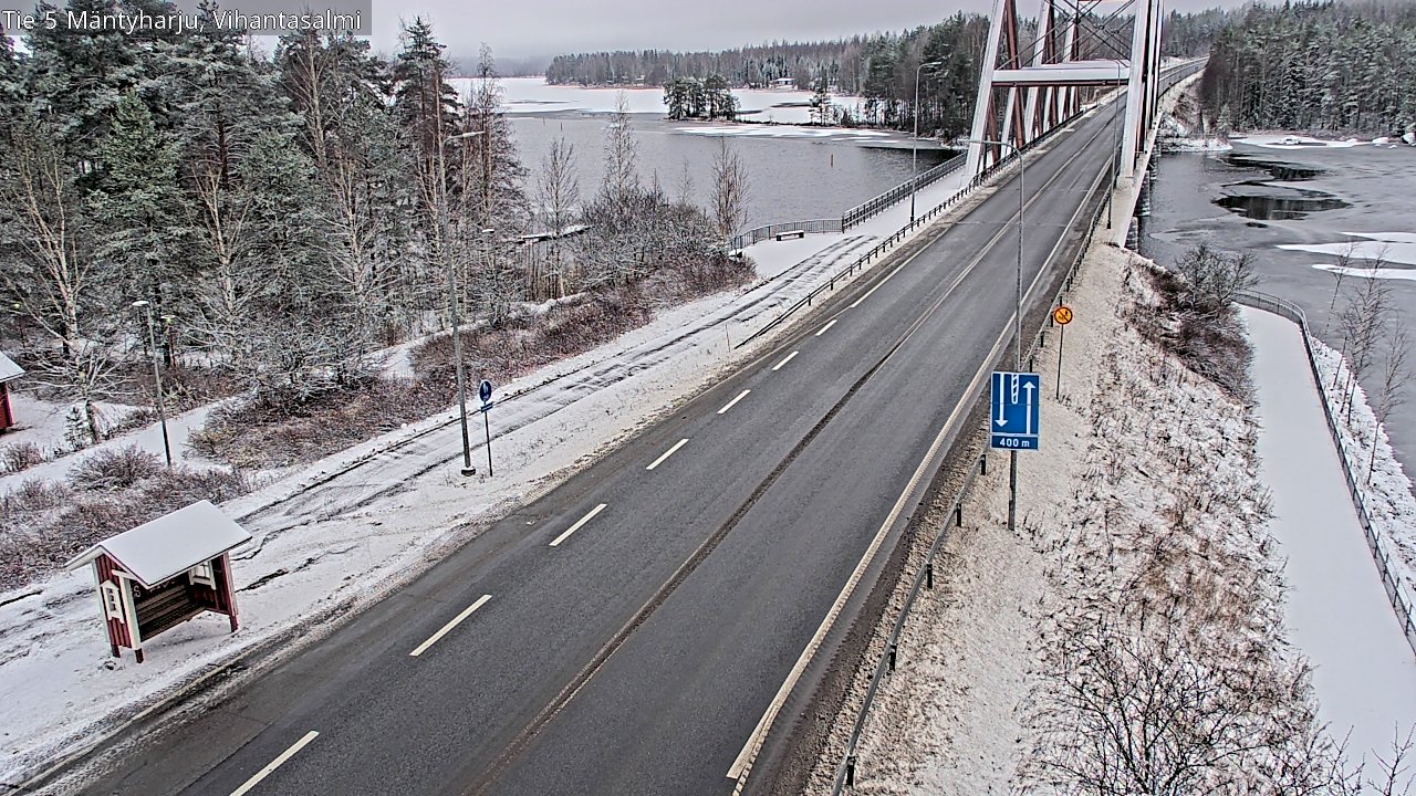 Weather Camera Image Väg 5 Mäntyharju, Vihantasal, Mäntyharju, Etelä-Savo