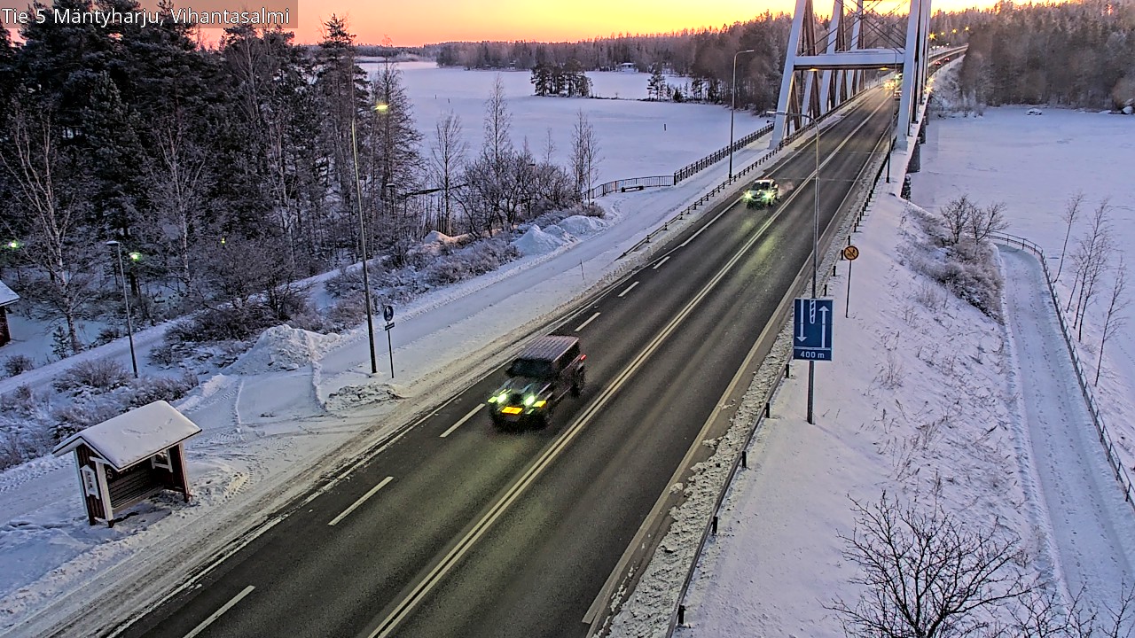 Weather Camera Image Väg 5 Mäntyharju, Vihantasal, Mäntyharju, Etelä-Savo