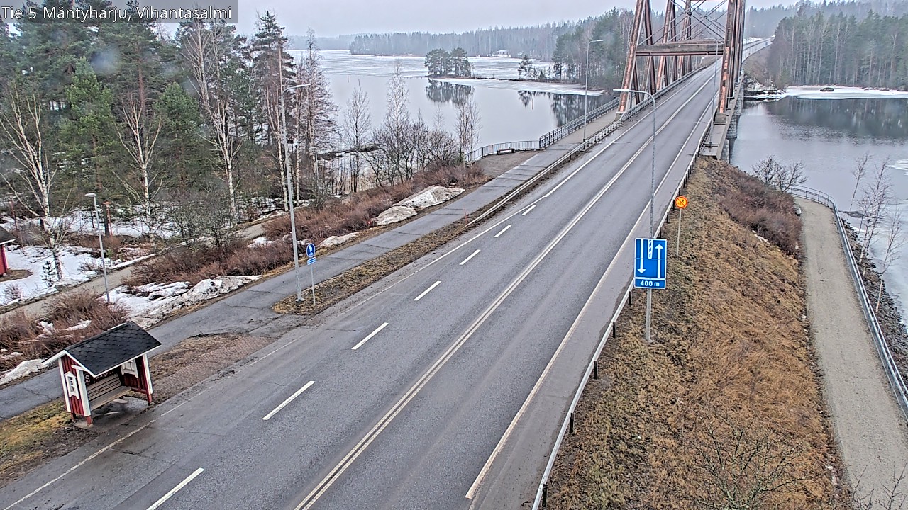 Weather Camera Image Väg 5 Mäntyharju, Vihantasal, Mäntyharju, Etelä-Savo
