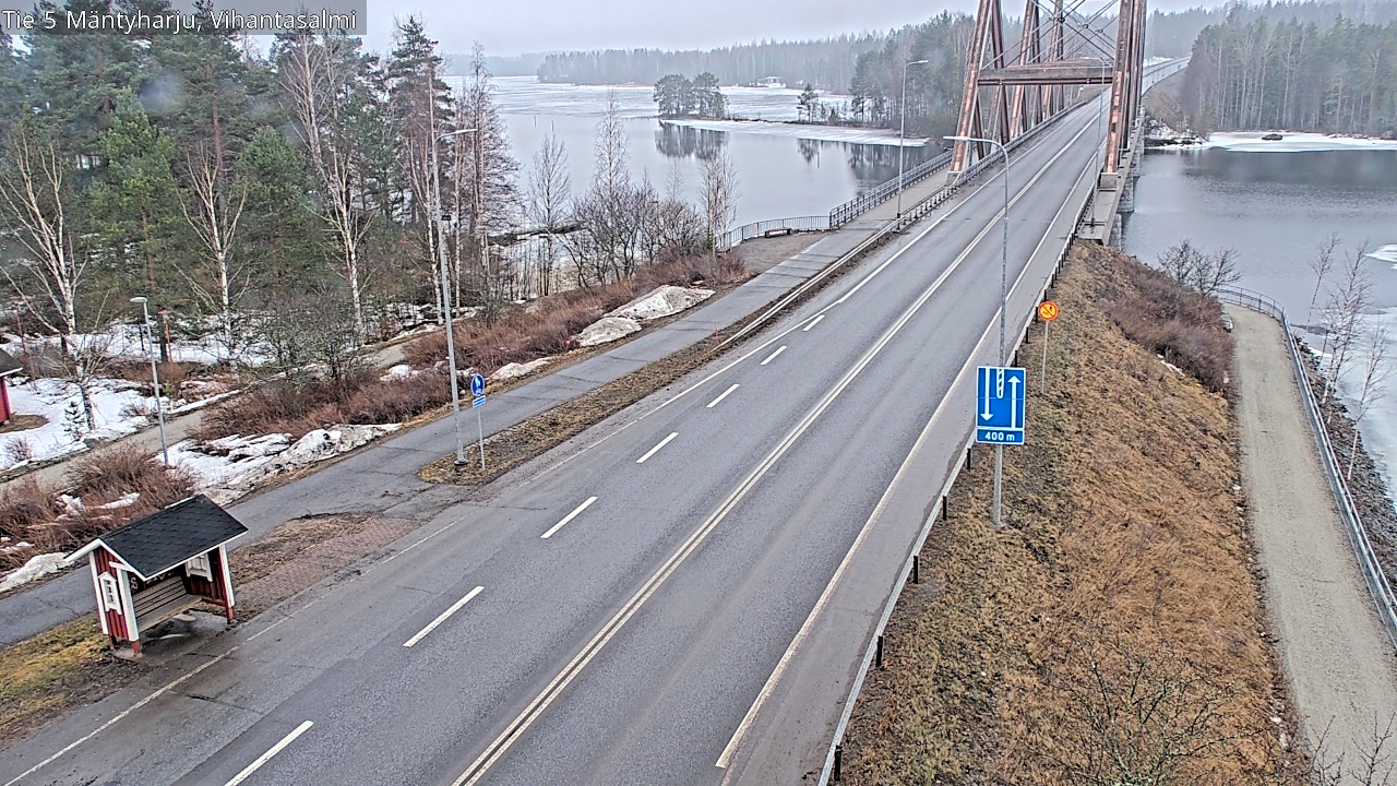 Weather Camera Image Väg 5 Mäntyharju, Vihantasal, Mäntyharju, Etelä-Savo