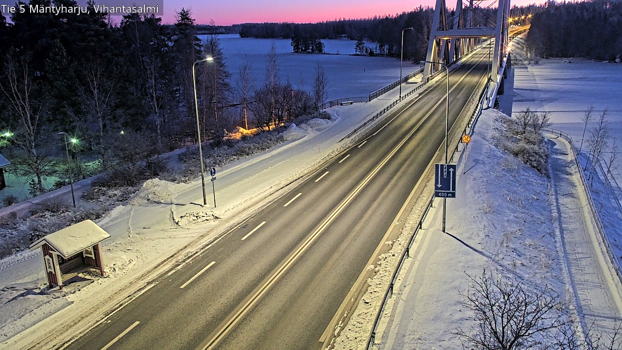 Weather Camera Image Väg 5 Mäntyharju, Vihantasal, Mäntyharju, Etelä-Savo