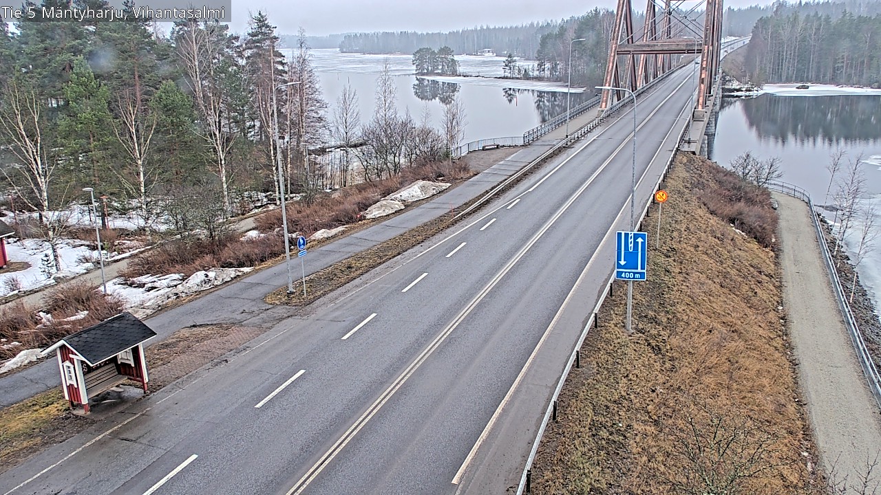 Weather Camera Image Väg 5 Mäntyharju, Vihantasal, Mäntyharju, Etelä-Savo