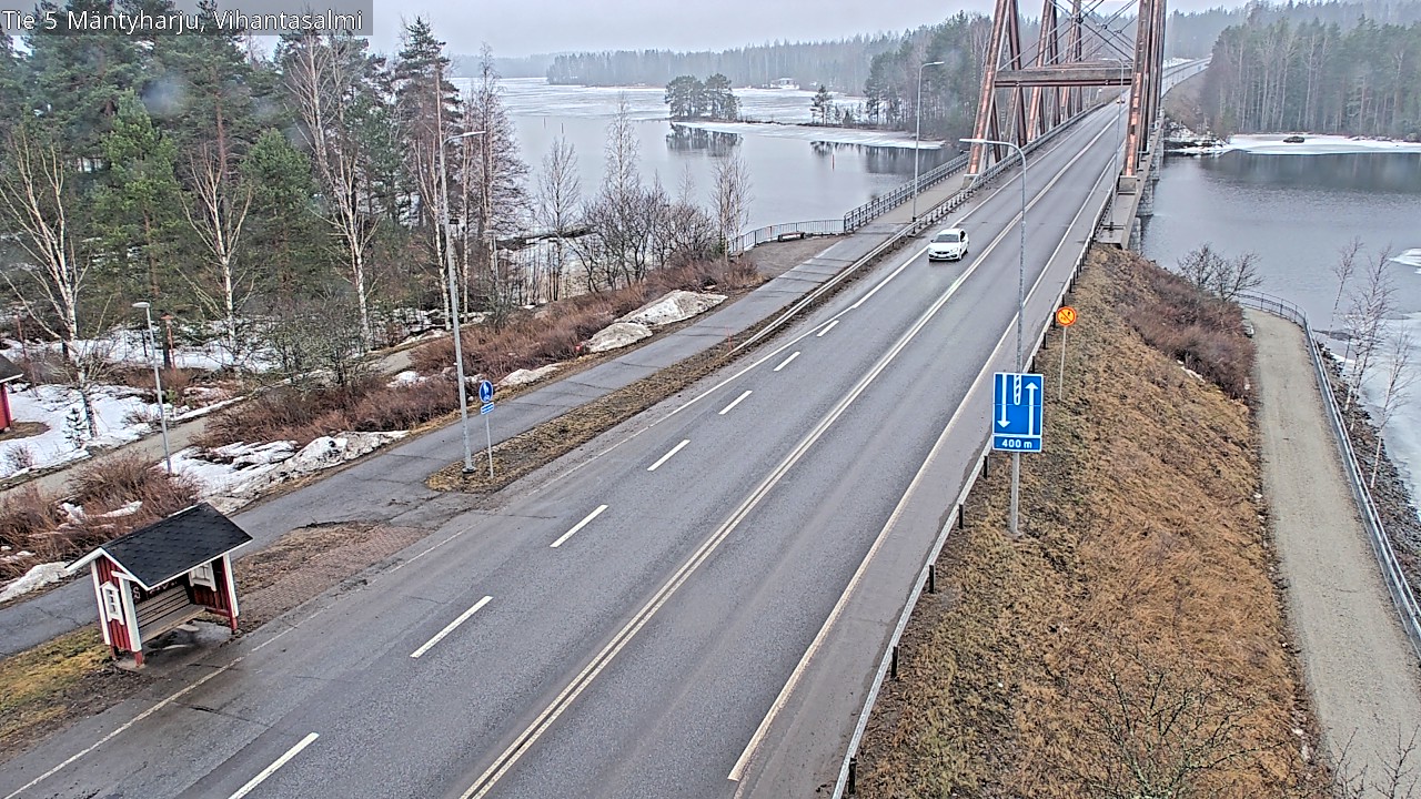 Weather Camera Image Väg 5 Mäntyharju, Vihantasal, Mäntyharju, Etelä-Savo