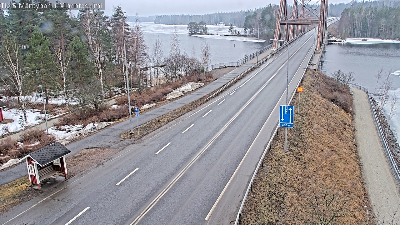 Weather Camera Image Väg 5 Mäntyharju, Vihantasal, Mäntyharju, Etelä-Savo