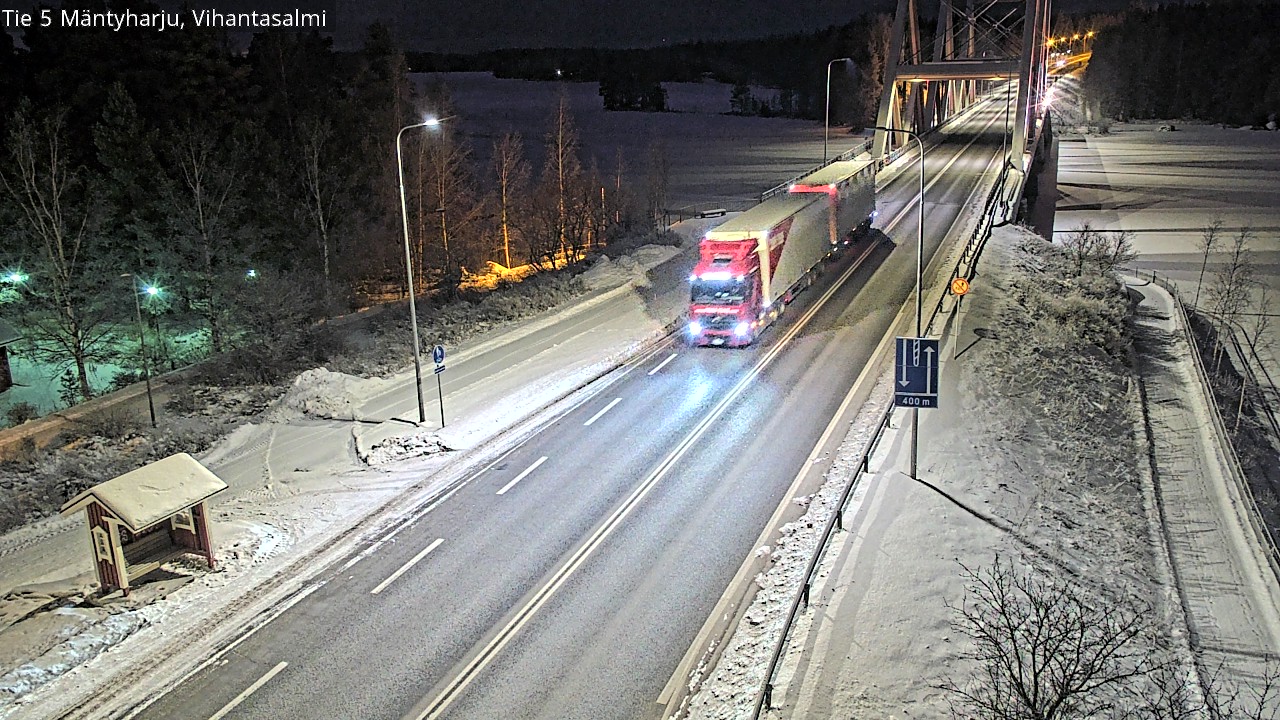 Weather Camera Image Väg 5 Mäntyharju, Vihantasal, Mäntyharju, Etelä-Savo