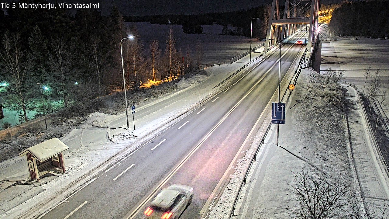 Weather Camera Image Väg 5 Mäntyharju, Vihantasal, Mäntyharju, Etelä-Savo