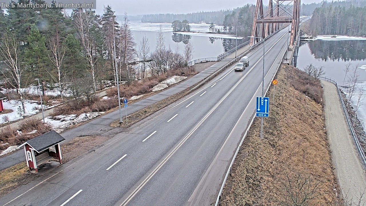 Weather Camera Image Väg 5 Mäntyharju, Vihantasal, Mäntyharju, Etelä-Savo