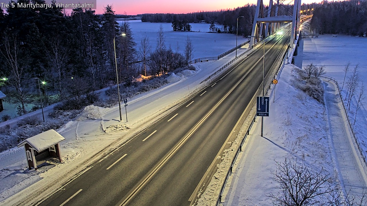 Weather Camera Image Väg 5 Mäntyharju, Vihantasal, Mäntyharju, Etelä-Savo
