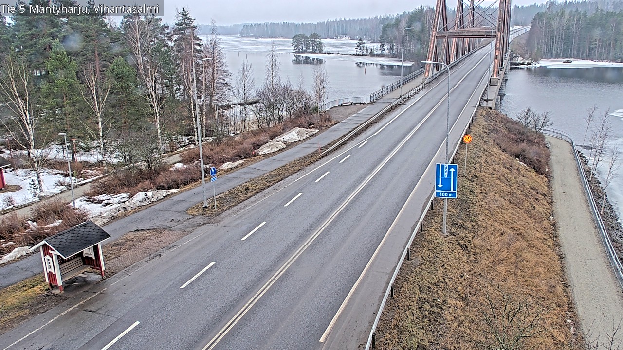 Weather Camera Image Väg 5 Mäntyharju, Vihantasal, Mäntyharju, Etelä-Savo