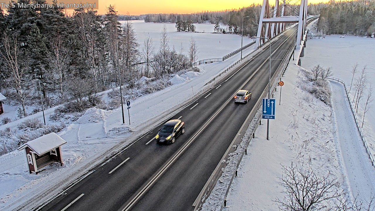 Weather Camera Image Väg 5 Mäntyharju, Vihantasal, Mäntyharju, Etelä-Savo