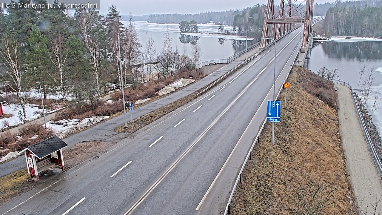 Weather Camera Image Väg 5 Mäntyharju, Vihantasal, Mäntyharju, Etelä-Savo