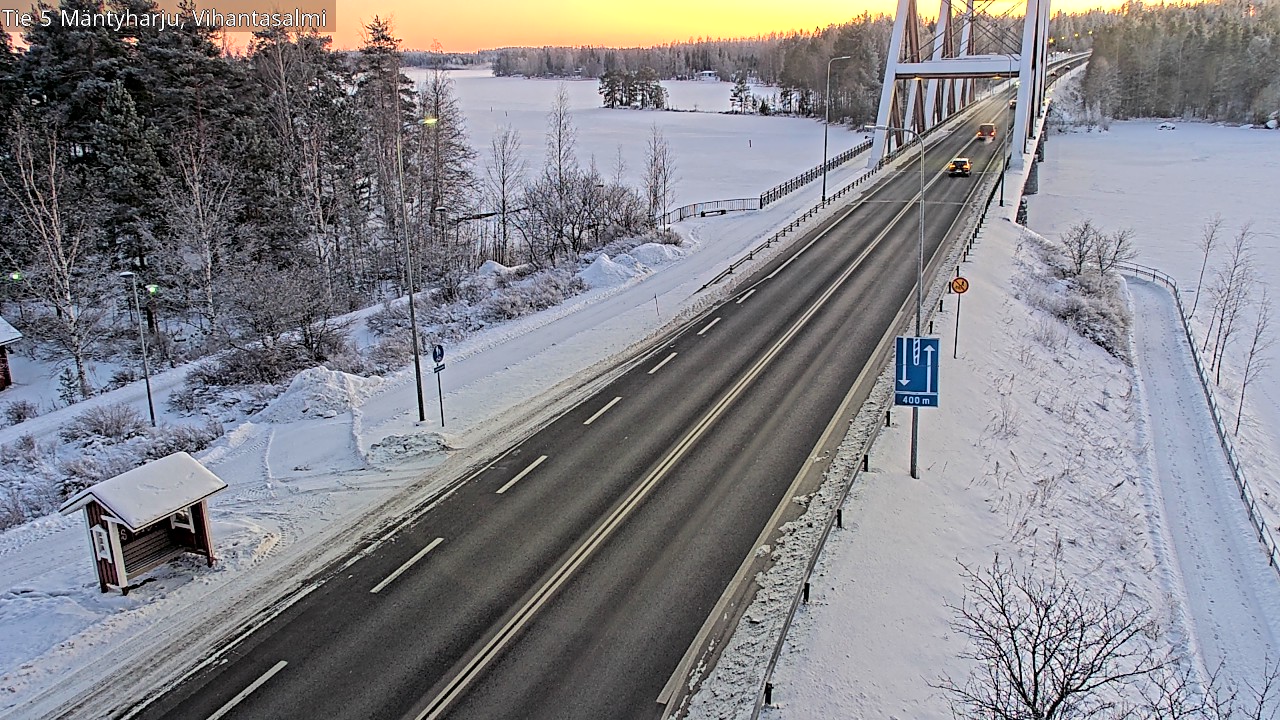 Weather Camera Image Väg 5 Mäntyharju, Vihantasal, Mäntyharju, Etelä-Savo