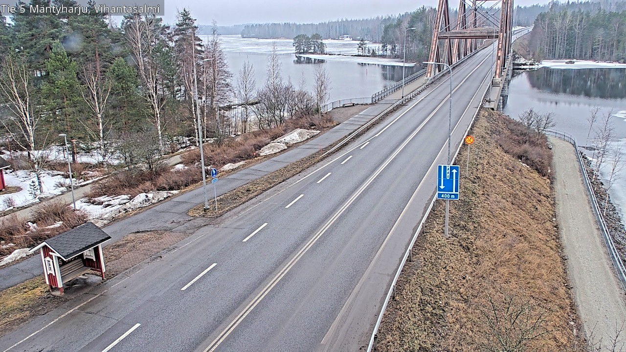 Weather Camera Image Väg 5 Mäntyharju, Vihantasal, Mäntyharju, Etelä-Savo
