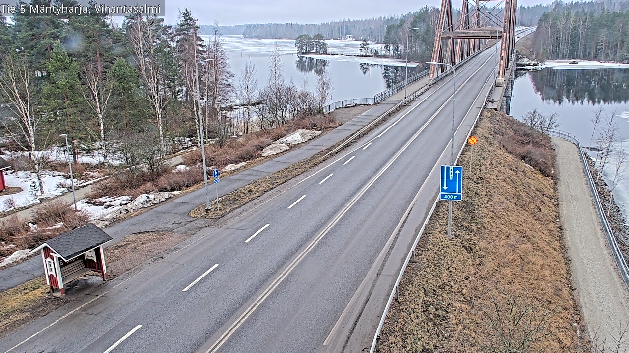 Weather Camera Image Väg 5 Mäntyharju, Vihantasal, Mäntyharju, Etelä-Savo