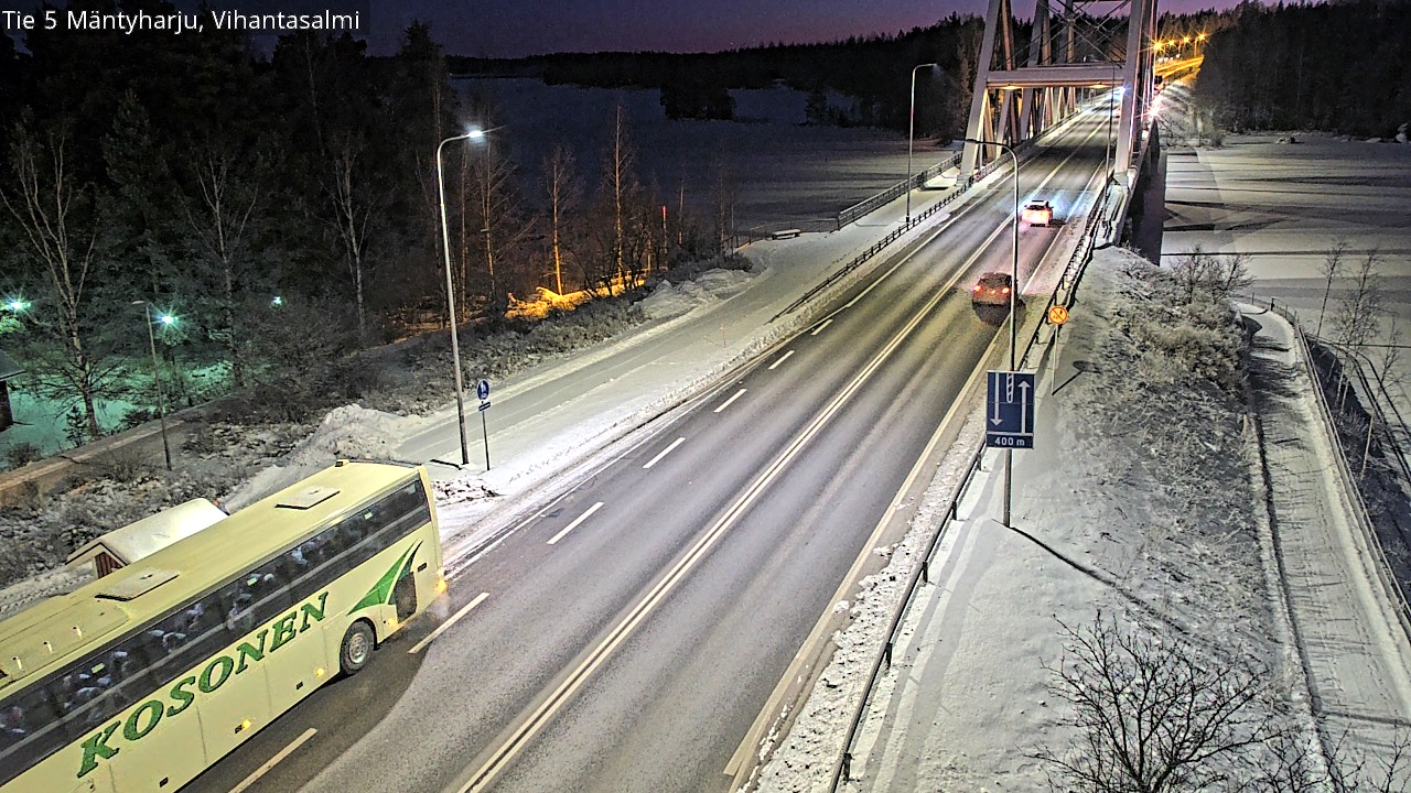 Weather Camera Image Väg 5 Mäntyharju, Vihantasal, Mäntyharju, Etelä-Savo
