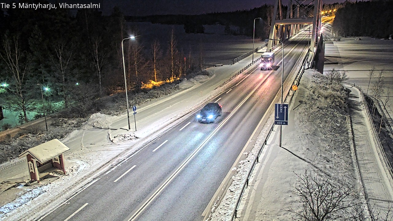 Weather Camera Image Väg 5 Mäntyharju, Vihantasal, Mäntyharju, Etelä-Savo