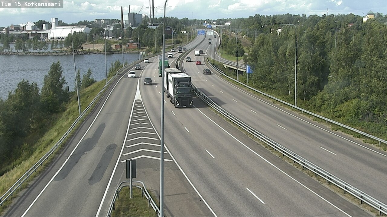 Weather Camera Image Väg 15 Kotka, Kotkansaari, Kotka, Kymenlaakso