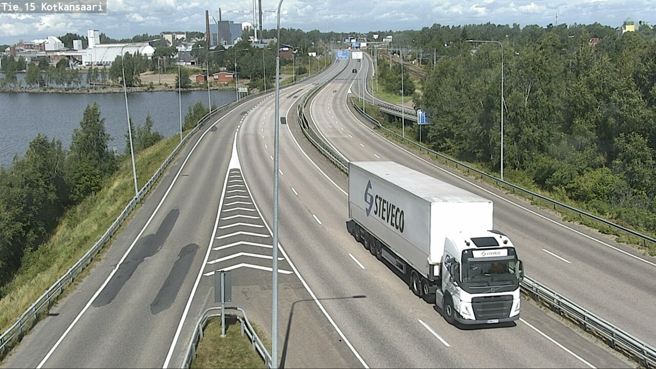 Weather Camera Image Väg 15 Kotka, Kotkansaari, Kotka, Kymenlaakso