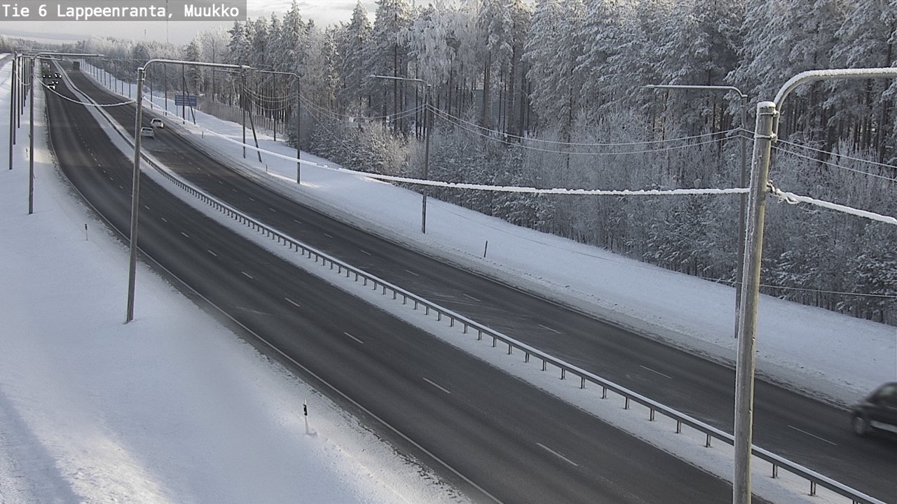 Weather Camera Image Väg 6 Villmanstrand, Muukko, Lappeenranta, Etelä-Karjala