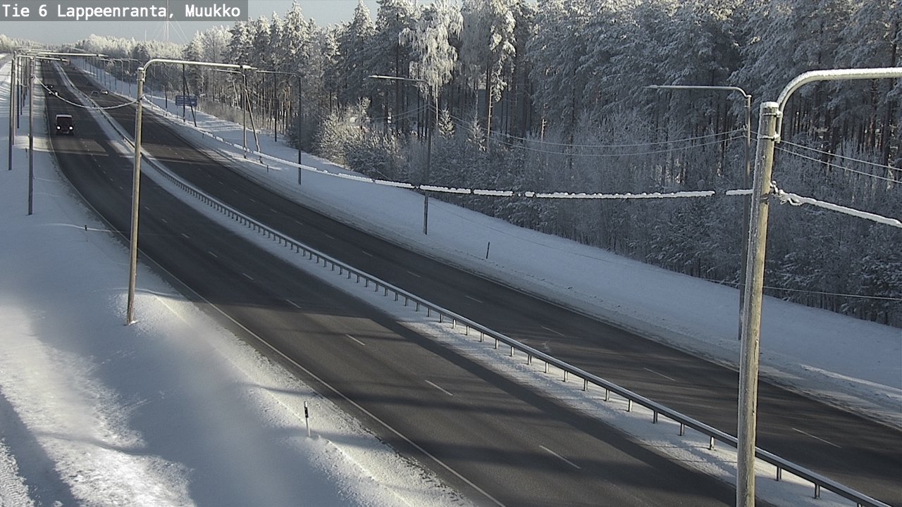 Weather Camera Image Väg 6 Villmanstrand, Muukko, Lappeenranta, Etelä-Karjala