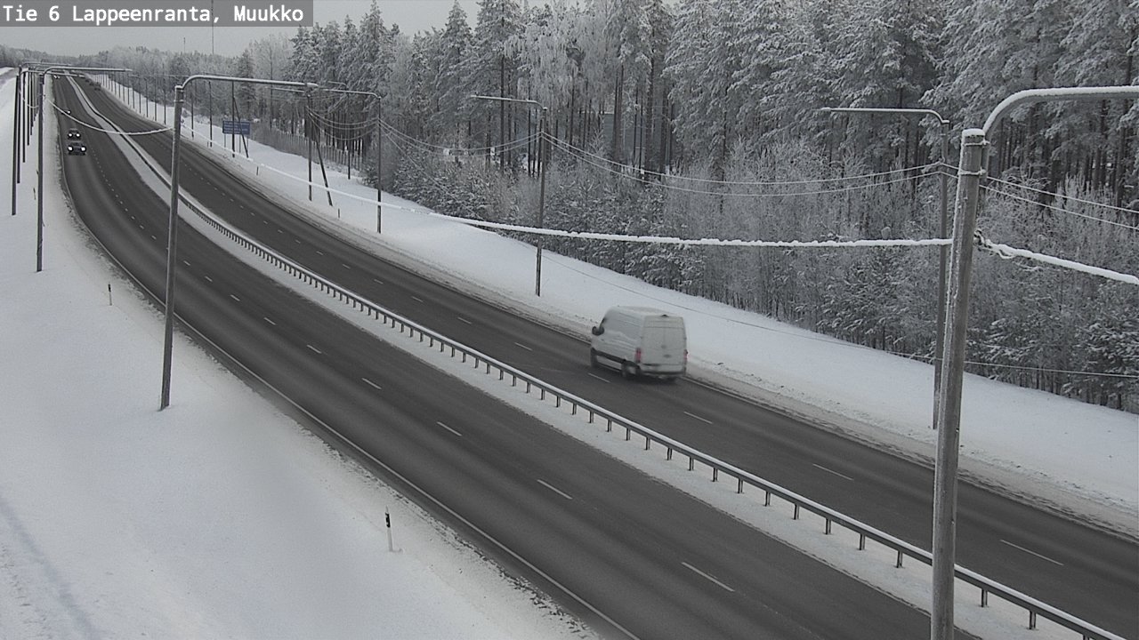 Weather Camera Image Väg 6 Villmanstrand, Muukko, Lappeenranta, Etelä-Karjala
