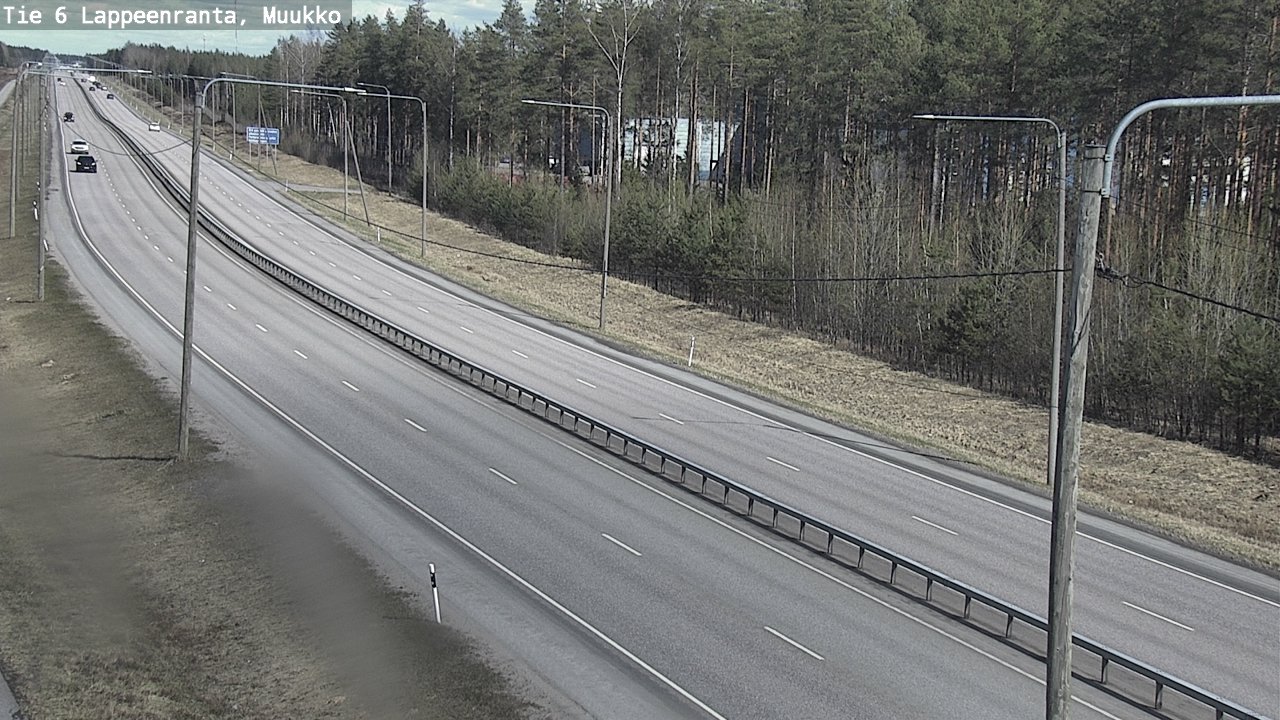 Weather Camera Image Väg 6 Villmanstrand, Muukko, Lappeenranta, Etelä-Karjala
