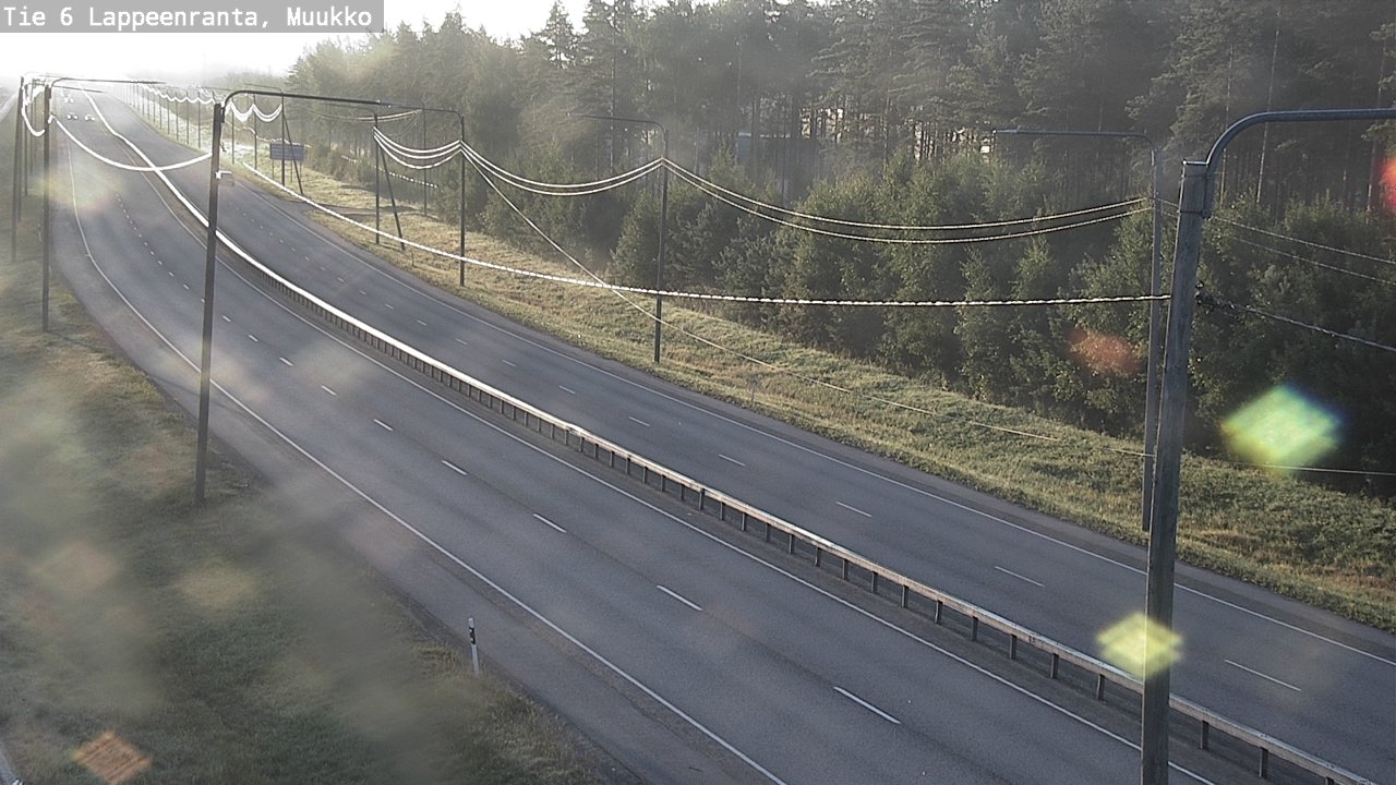 Weather Camera Image Road 6 Lappeenranta, Muukko, Lappeenranta, Etelä-Karjala