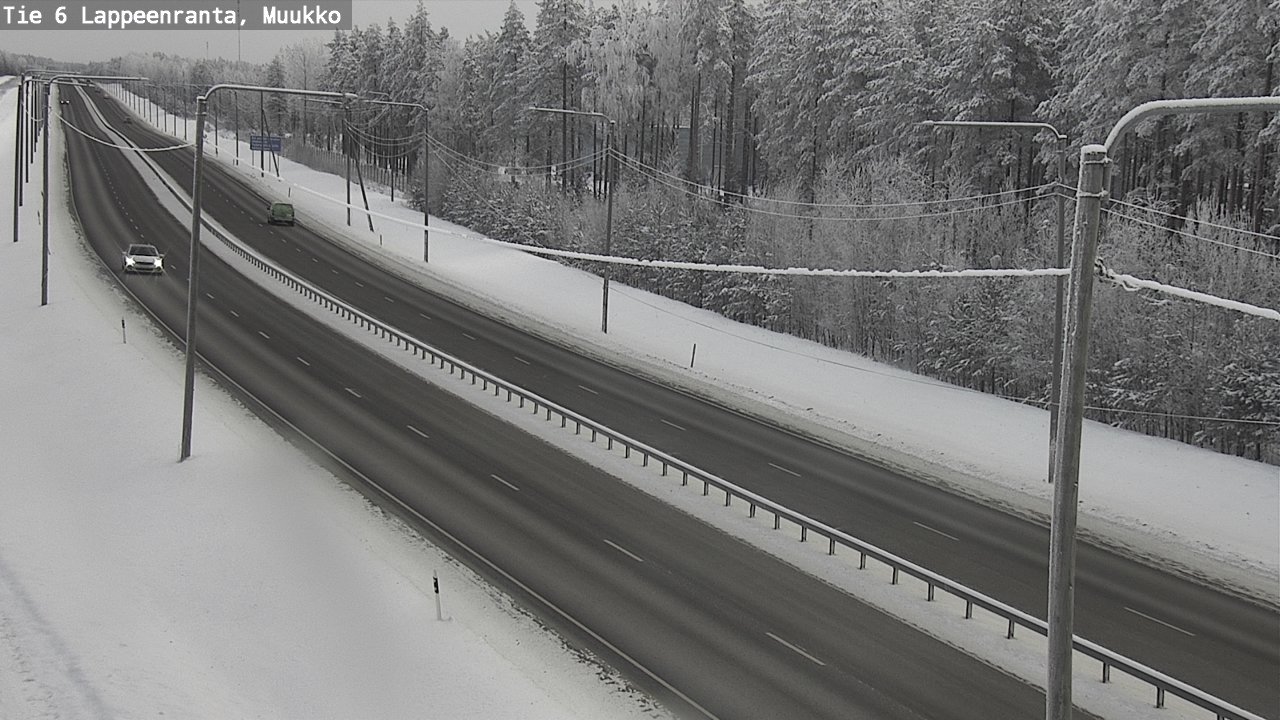 Weather Camera Image Väg 6 Villmanstrand, Muukko, Lappeenranta, Etelä-Karjala