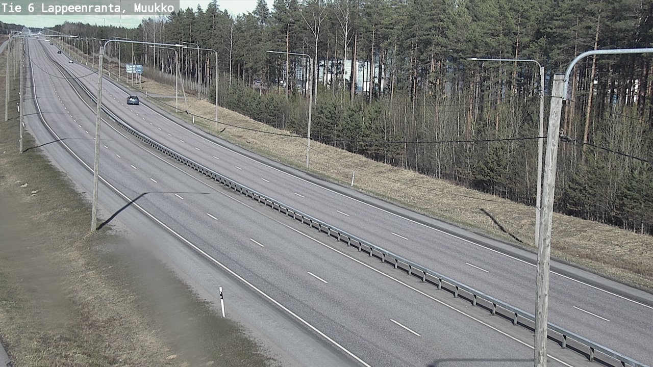 Weather Camera Image Väg 6 Villmanstrand, Muukko, Lappeenranta, Etelä-Karjala