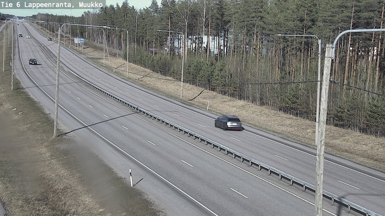 Weather Camera Image Väg 6 Villmanstrand, Muukko, Lappeenranta, Etelä-Karjala