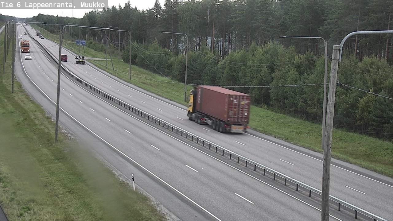 Weather Camera Image Road 6 Lappeenranta, Muukko, Lappeenranta, Etelä-Karjala