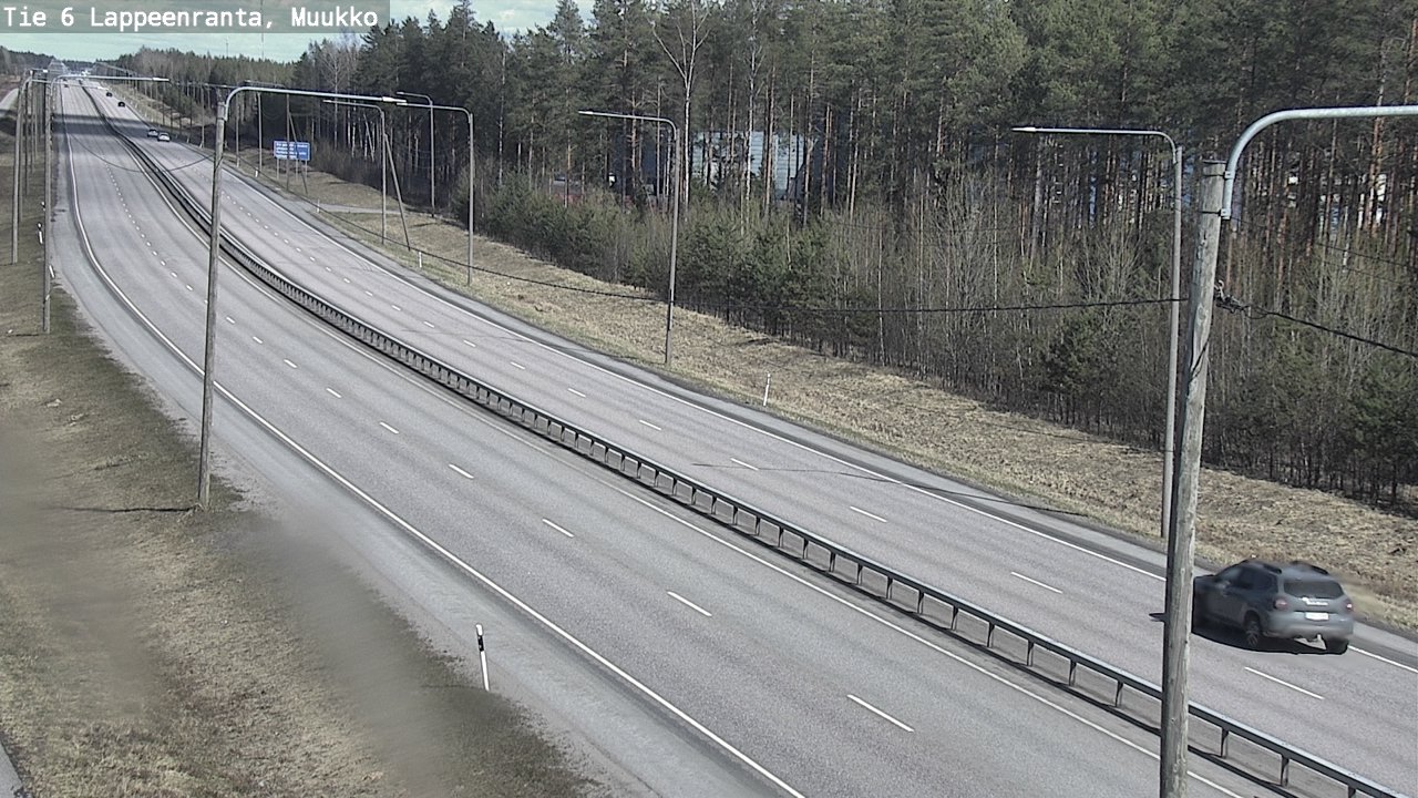 Weather Camera Image Väg 6 Villmanstrand, Muukko, Lappeenranta, Etelä-Karjala