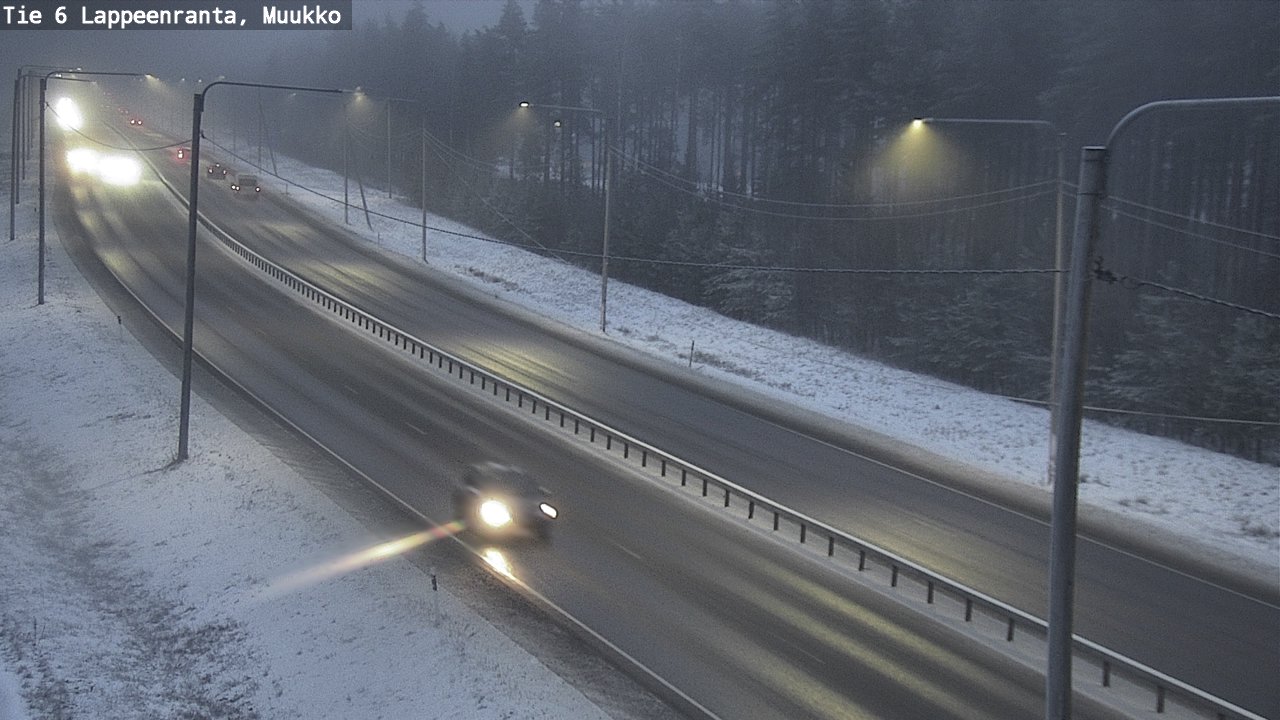 Weather Camera Image Road 6 Lappeenranta, Muukko, Lappeenranta, Etelä-Karjala