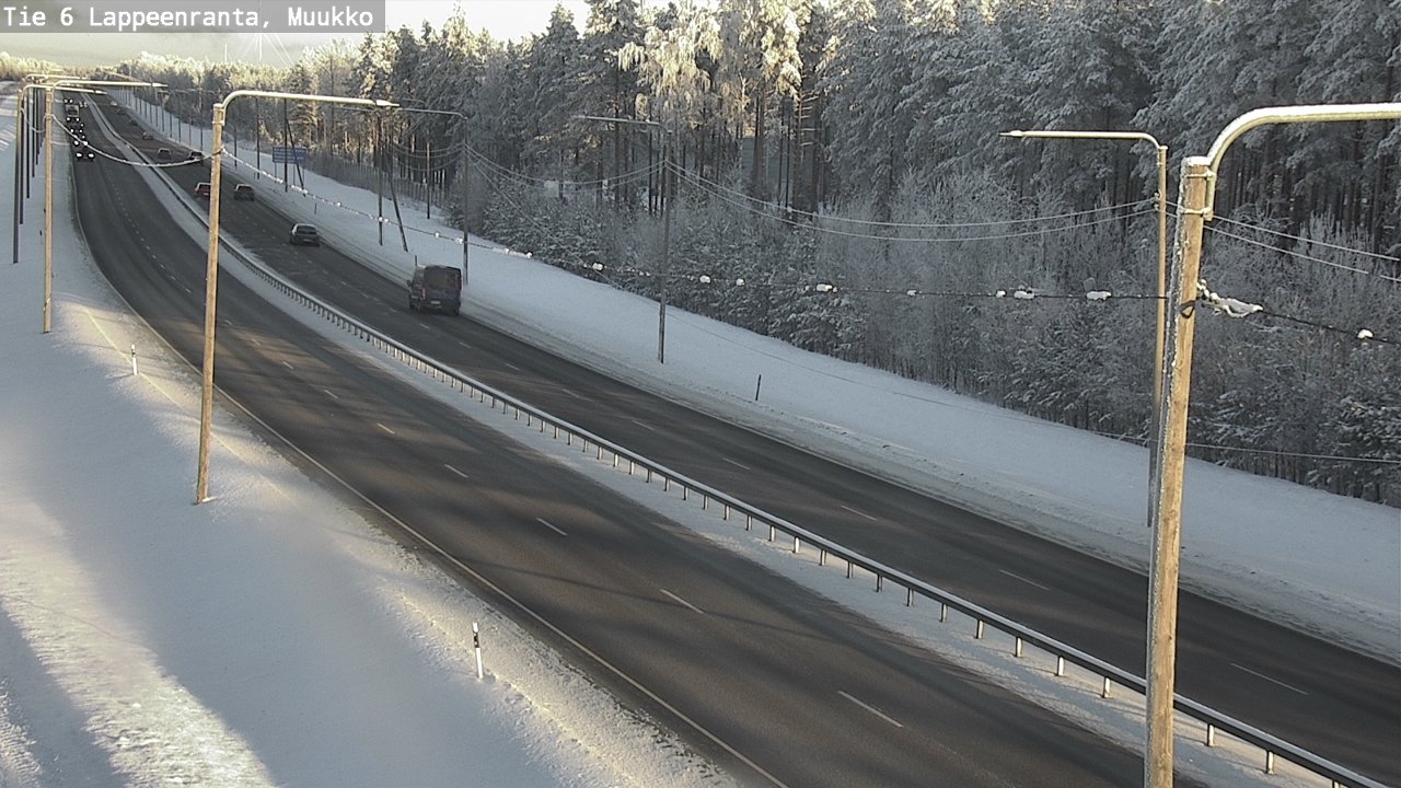 Weather Camera Image Väg 6 Villmanstrand, Muukko, Lappeenranta, Etelä-Karjala