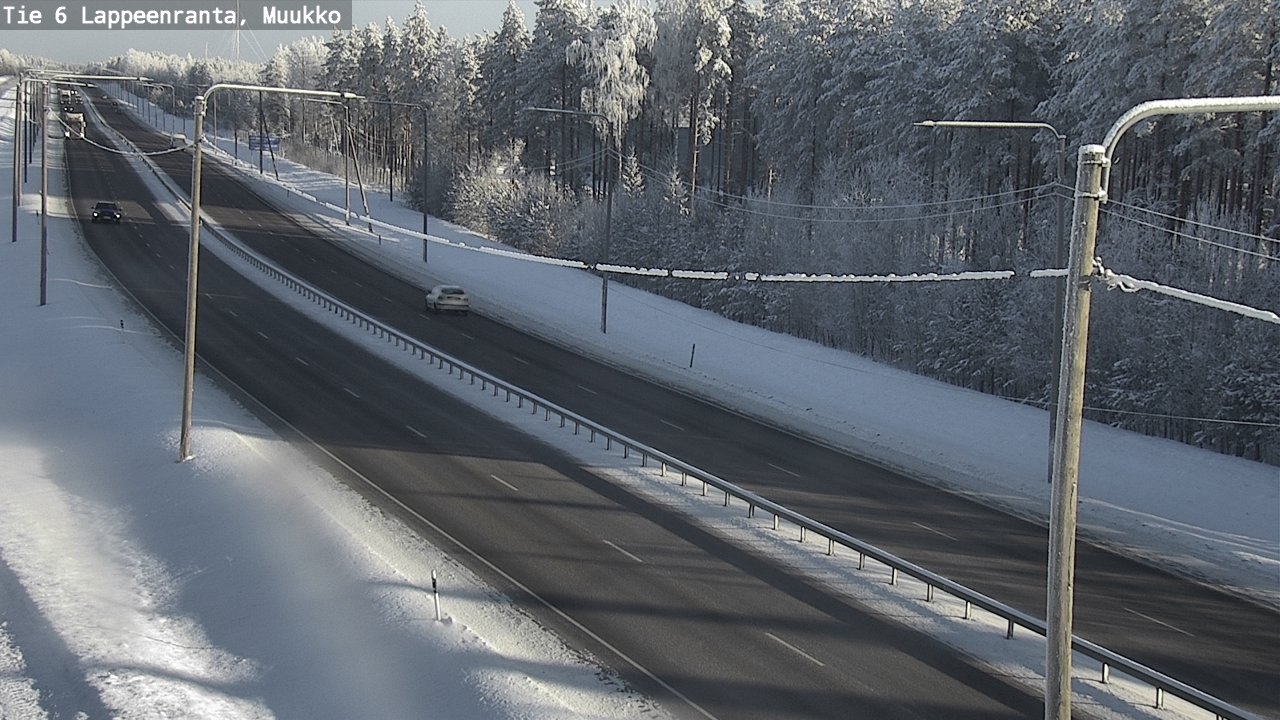 Weather Camera Image Väg 6 Villmanstrand, Muukko, Lappeenranta, Etelä-Karjala
