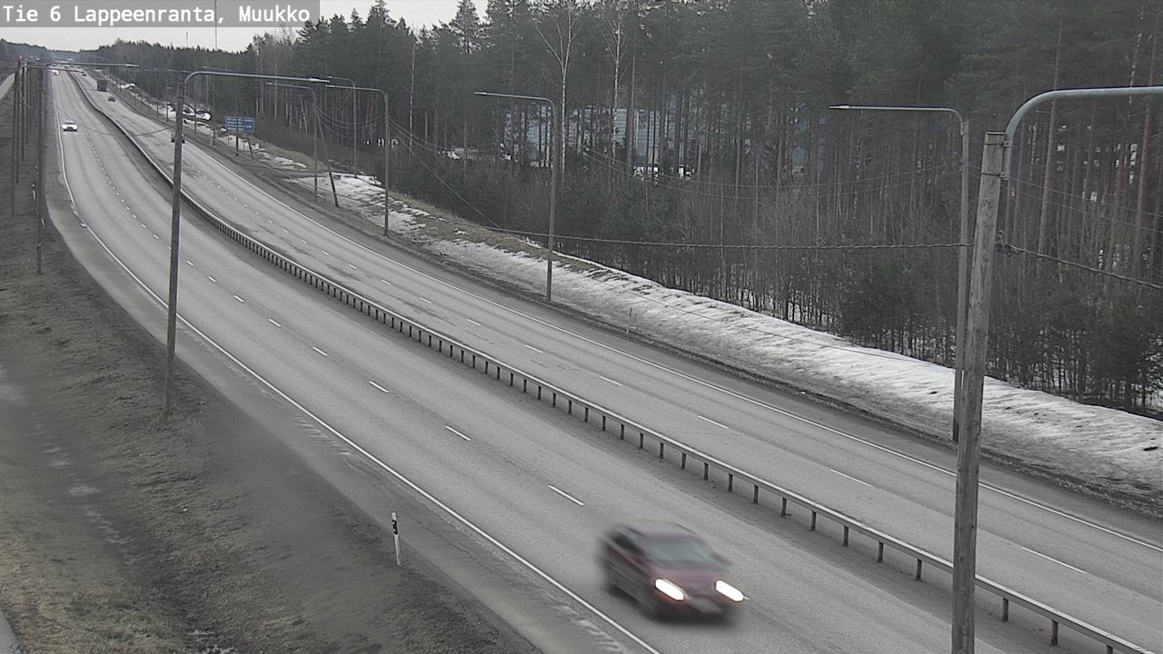 Weather Camera Image Road 6 Lappeenranta, Muukko, Lappeenranta, Etelä-Karjala