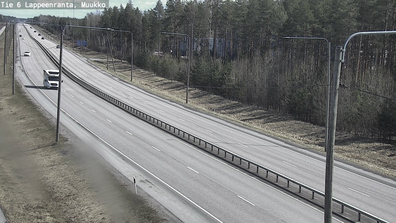 Weather Camera Image Väg 6 Villmanstrand, Muukko, Lappeenranta, Etelä-Karjala