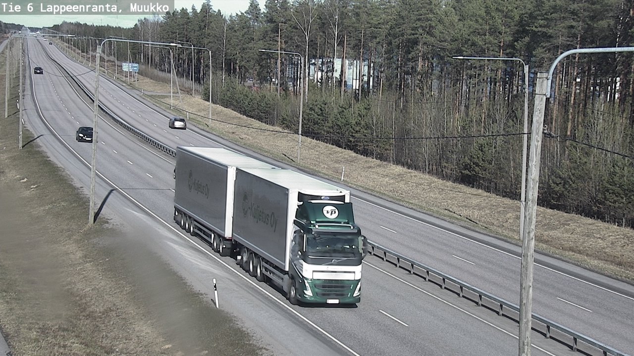 Weather Camera Image Väg 6 Villmanstrand, Muukko, Lappeenranta, Etelä-Karjala