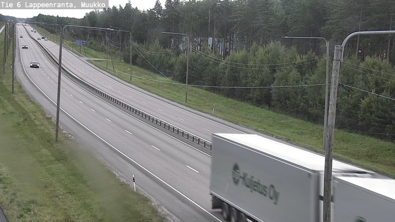 Weather Camera Image Road 6 Lappeenranta, Muukko, Lappeenranta, Etelä-Karjala