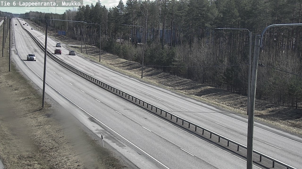 Weather Camera Image Väg 6 Villmanstrand, Muukko, Lappeenranta, Etelä-Karjala