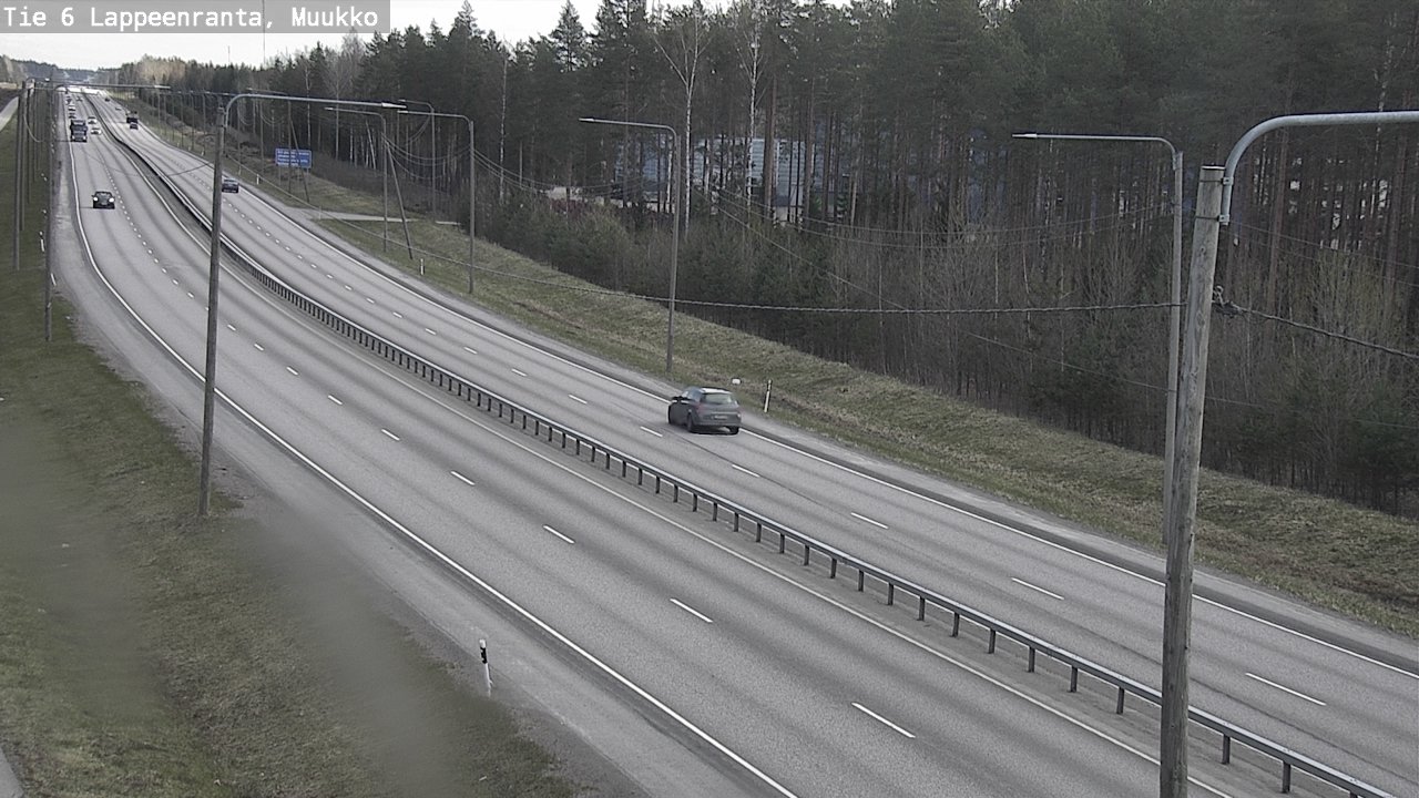 Weather Camera Image Väg 6 Villmanstrand, Muukko, Lappeenranta, Etelä-Karjala