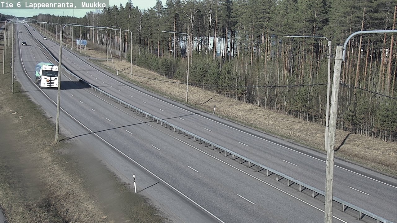 Weather Camera Image Väg 6 Villmanstrand, Muukko, Lappeenranta, Etelä-Karjala